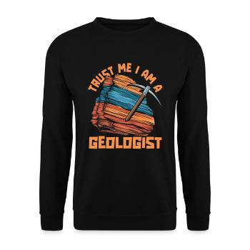 Geologie Geologe - Unisex Pullover - Schwarz - Vorne - Alina (178cm) & Michal (187cm)
