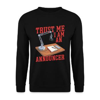 Announcer - Unisex Sweatshirt - black - Front - Alina (178cm) & Michal (187cm)