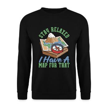 Geography Geographer - Unisex Sweatshirt - black - Front - Alina (178cm) & Michal (187cm)
