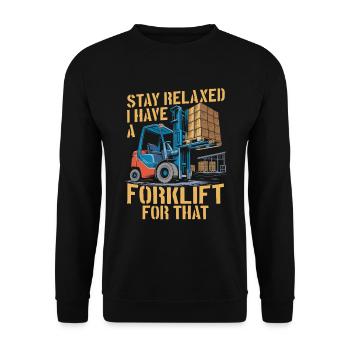 Hafenarbeiter - Unisex Pullover - Schwarz - Vorne - Alina (178cm) & Michal (187cm)