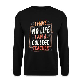Professor - Unisex Sweatshirt - black - Front - Alina (178cm) & Michal (187cm)