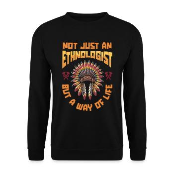 Ethnologue - Sweat-shirt Unisexe - noir - Devant - Alina (178cm) & Michal (187cm)