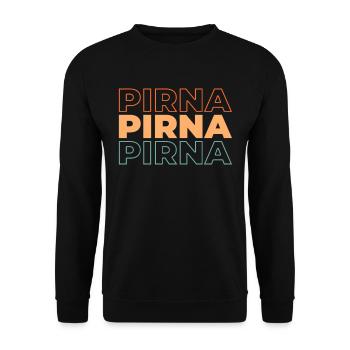 German city Pirna, Saxony - Unisex Sweatshirt - black - Front - Alina (178cm) & Michal (187cm)
