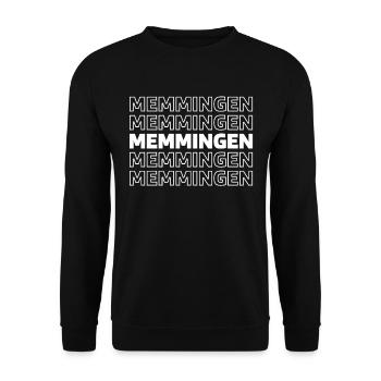 German city Memmingen Bavaria - Unisex Sweatshirt - black - Front - Alina (178cm) & Michal (187cm)