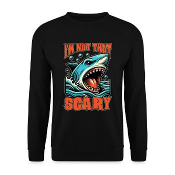 Shark Enthusiast I'm Not That Scary Oceanologist - Unisex Sweatshirt - black - Front - Alina (178cm) & Michal (187cm)