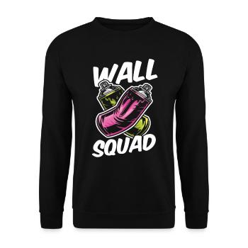 Wandmaler Kader - Unisex Pullover - Schwarz - Vorne - Alina (178cm) & Michal (187cm)