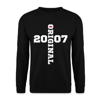 Original 2007 Vintage Retro Birthday Gift - Unisex Sweatshirt - black - Front - Alina (178cm) & Michal (187cm)