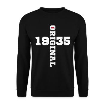 Original 1935 Vintage Cadeau Anniversaire Rétro - Sweat-shirt Unisexe - noir - Devant - Alina (178cm) & Michal (187cm)