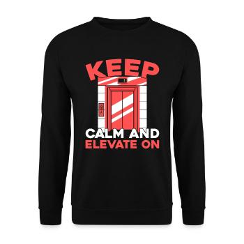 Elevator Elevator - Unisex Sweatshirt - black - Front - Alina (178cm) & Michal (187cm)