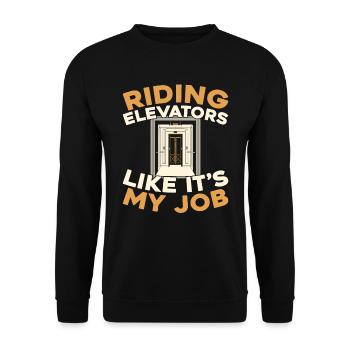 Elevator Elevator - Unisex Sweatshirt - black - Front - Alina (178cm) & Michal (187cm)