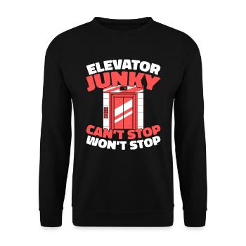 Elevator Elevator - Unisex Sweatshirt - black - Front - Alina (178cm) & Michal (187cm)