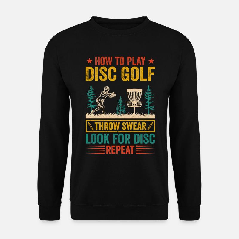 Wie man Disc Golf spielt - Disc Golf Players - Unisex Pullover - Schwarz