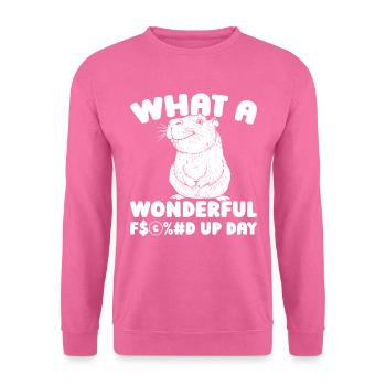 Capybara Wasserschwein Fucked Up Day - Unisex Pullover - Pink - Vorne