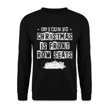 Tout ce que Noël veut Musique de Noël en premier - Sweat-shirt Unisexe - noir - Devant - Alina (178cm) & Michal (187cm)