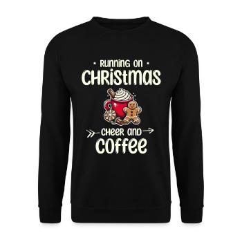 Réjouissez-vous Ambiance de Noël Amateurs d’énergie du café - Sweat-shirt Unisexe - noir - Devant - Alina (178cm) & Michal (187cm)
