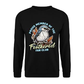Bird Enthusiast Proud Member Of The Nature Lover - Unisex Sweatshirt - black - Front - Alina (178cm) & Michal (187cm)