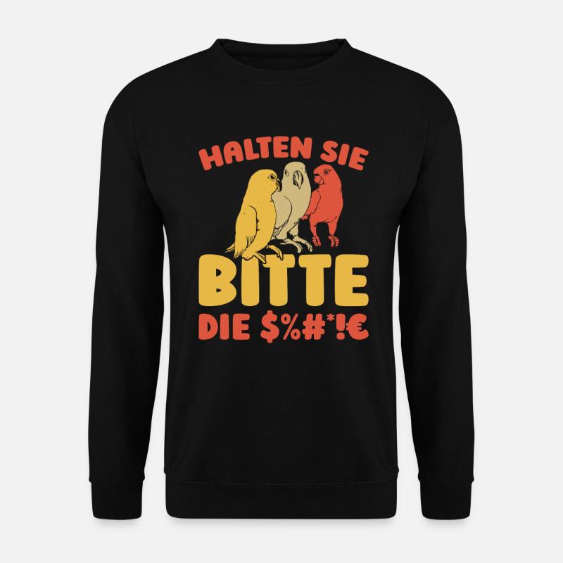 Parrot Please shut up - Unisex Sweatshirt - black