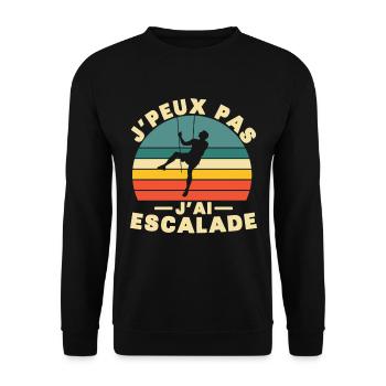 I can't I climbed - Unisex Sweatshirt - black - Front - Alina (178cm) & Michal (187cm)
