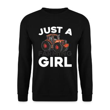Fermier Fermier Juste une fille de l’agriculture - Sweat-shirt Unisexe - noir - Devant - Alina (178cm) & Michal (187cm)