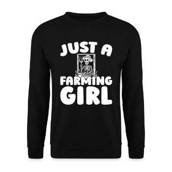 Fermier Fermier Juste une fille de l’agriculture - Sweat-shirt Unisexe - noir - Devant - Alina (178cm) & Michal (187cm)