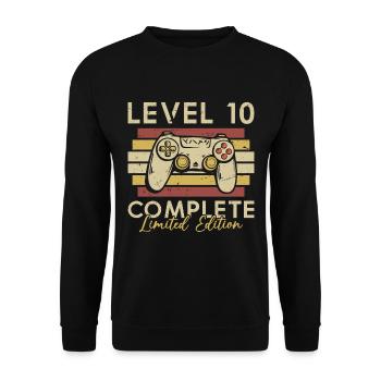 Level 10 Complete - Unisex Sweatshirt - black - Front - Alina (178cm) & Michal (187cm)