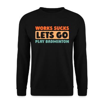 Badminton Federball - Unisex Sweatshirt - black - Front - Alina (178cm) & Michal (187cm)