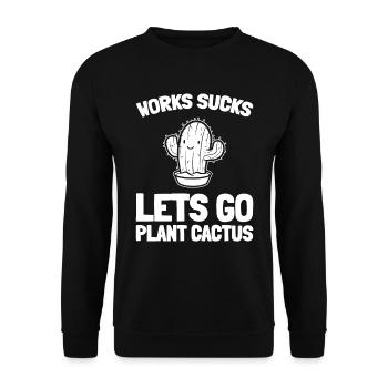 Jardin de cactus - Sweat-shirt Unisexe - noir - Devant - Alina (178cm) & Michal (187cm)