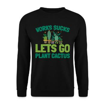 Jardin de cactus - Sweat-shirt Unisexe - noir - Devant - Alina (178cm) & Michal (187cm)