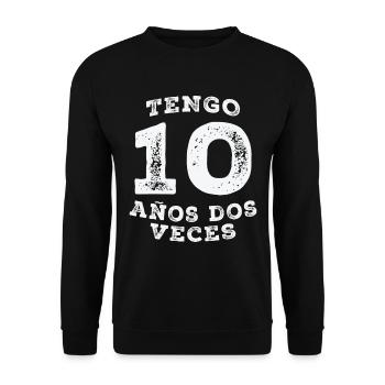 20 Jahre Geburtstagsgeschenk Frauen Männer - Unisex Pullover - Schwarz - Vorne - Alina (178cm) & Michal (187cm)