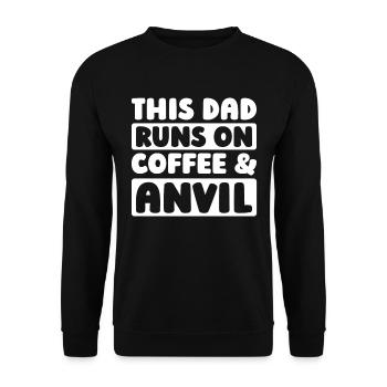 Schmied Metallbauer Kaffee Father Dad - Unisex Pullover - Schwarz - Vorne - Alina (178cm) & Michal (187cm)