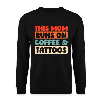 Tattoo Artist Tattoo Coffee Mother Mom - Unisex Sweatshirt - black - Front - Alina (178cm) & Michal (187cm)