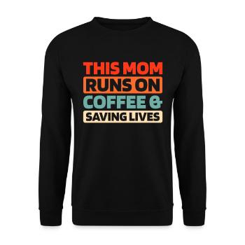 Ambulance Service Paramedic Paramedic - Unisex Sweatshirt - black - Front - Alina (178cm) & Michal (187cm)