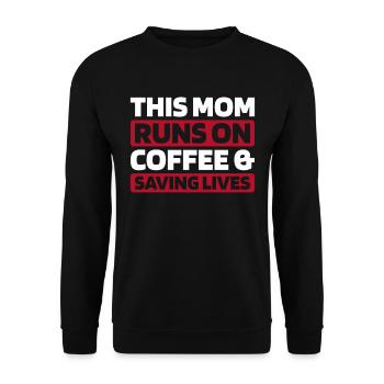 Ambulance Service Paramedic Paramedic - Unisex Sweatshirt - black - Front - Alina (178cm) & Michal (187cm)