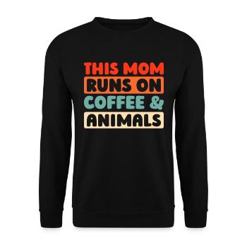 Zookeeper Zookeeper Coffee Mother Mom - Unisex Sweatshirt - black - Front - Alina (178cm) & Michal (187cm)