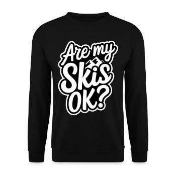 Are My Skis Ok 11 - Unisex Pullover - Schwarz - Vorne - Alina (178cm) & Michal (187cm)