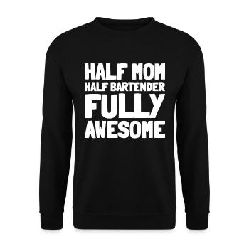 Barman Barman Mère Maman - Sweat-shirt Unisexe - noir - Devant - Alina (178cm) & Michal (187cm)