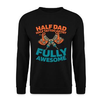 Tattoo Artist Tattoo Father Dad - Unisex Sweatshirt - black - Front - Alina (178cm) & Michal (187cm)