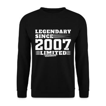 legendary since 2007 vintage birthday gift - Unisex Sweatshirt - black - Front - Alina (178cm) & Michal (187cm)