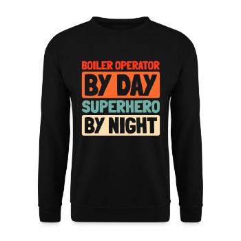 Boiler operators - Unisex Sweatshirt - black - Front - Alina (178cm) & Michal (187cm)