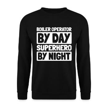 Boiler operators - Unisex Sweatshirt - black - Front - Alina (178cm) & Michal (187cm)