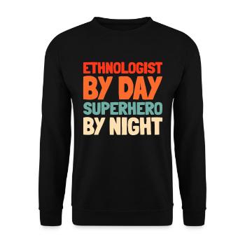 Ethnologist - Unisex Sweatshirt - black - Front - Alina (178cm) & Michal (187cm)