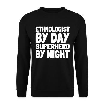 Ethnologue - Sweat-shirt Unisexe - noir - Devant - Alina (178cm) & Michal (187cm)