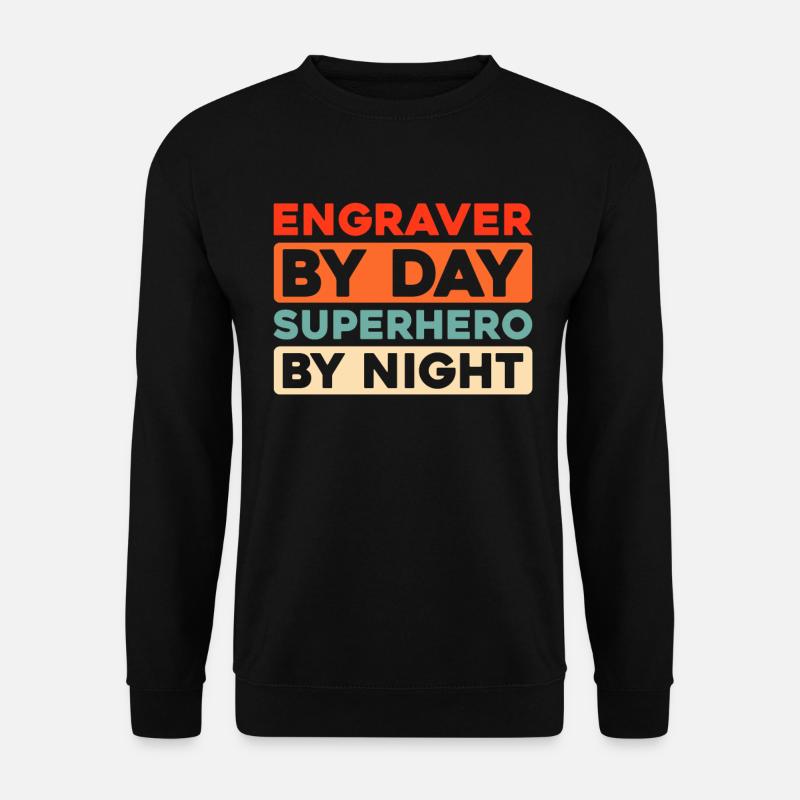 Graveur - Unisex Pullover - Schwarz
