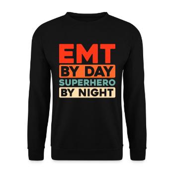 Ambulance Service Paramedic Paramedic - Unisex Sweatshirt - black - Front - Alina (178cm) & Michal (187cm)