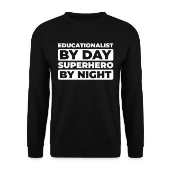 pedagogue - Unisex Sweatshirt - black - Front - Alina (178cm) & Michal (187cm)