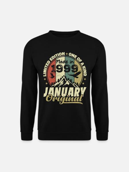 Anniversaire Janvier 1999 - Original Janvier 1999 - Sweat-shirt Unisexe - noir