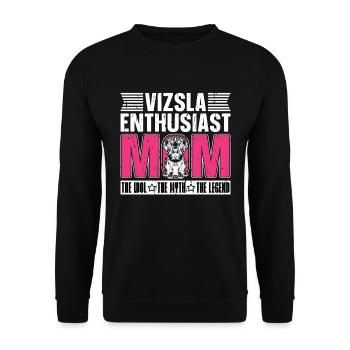 Vizsla Enthusiast Mom The Idol The Myth Pet Owner - Unisex Sweatshirt - black - Front - Alina (178cm) & Michal (187cm)
