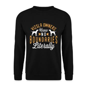 Vizsla Owners Know No Boundaries Animal Lover - Unisex Sweatshirt - black - Front - Alina (178cm) & Michal (187cm)