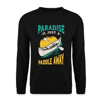 Le paradis du canoë n’est qu’à une pagaie de la navigation de plaisance - Sweat-shirt Unisexe - noir - Devant - Alina (178cm) & Michal (187cm)