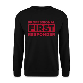 Ambulance Service Paramedic Paramedic - Unisex Sweatshirt - black - Front - Alina (178cm) & Michal (187cm)